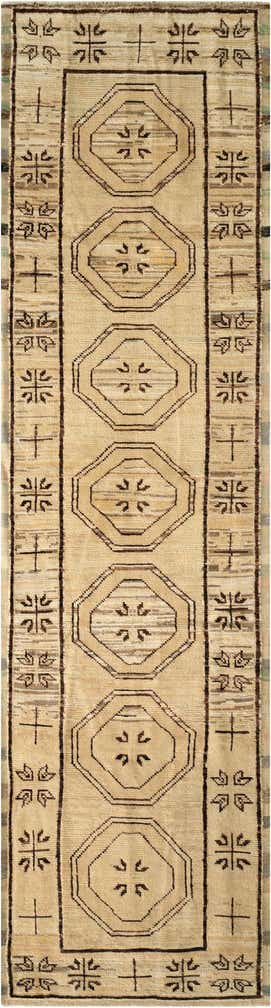 2' 9 x 10' 4 Hand Knotted Oushak Wool Runner Rug