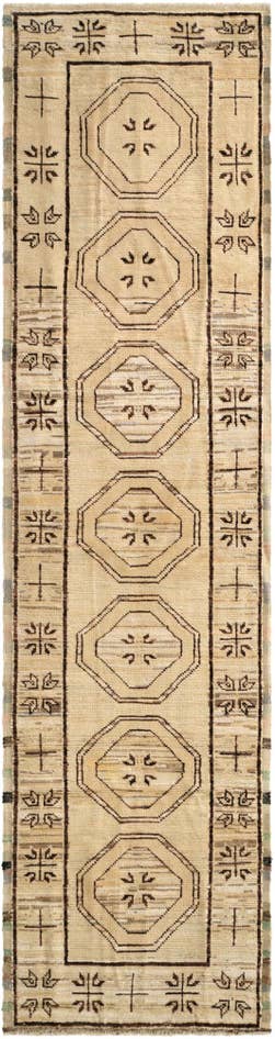Detail image of 2' 9 x 10' 4 Hand Knotted Oushak Wool Runner Rug