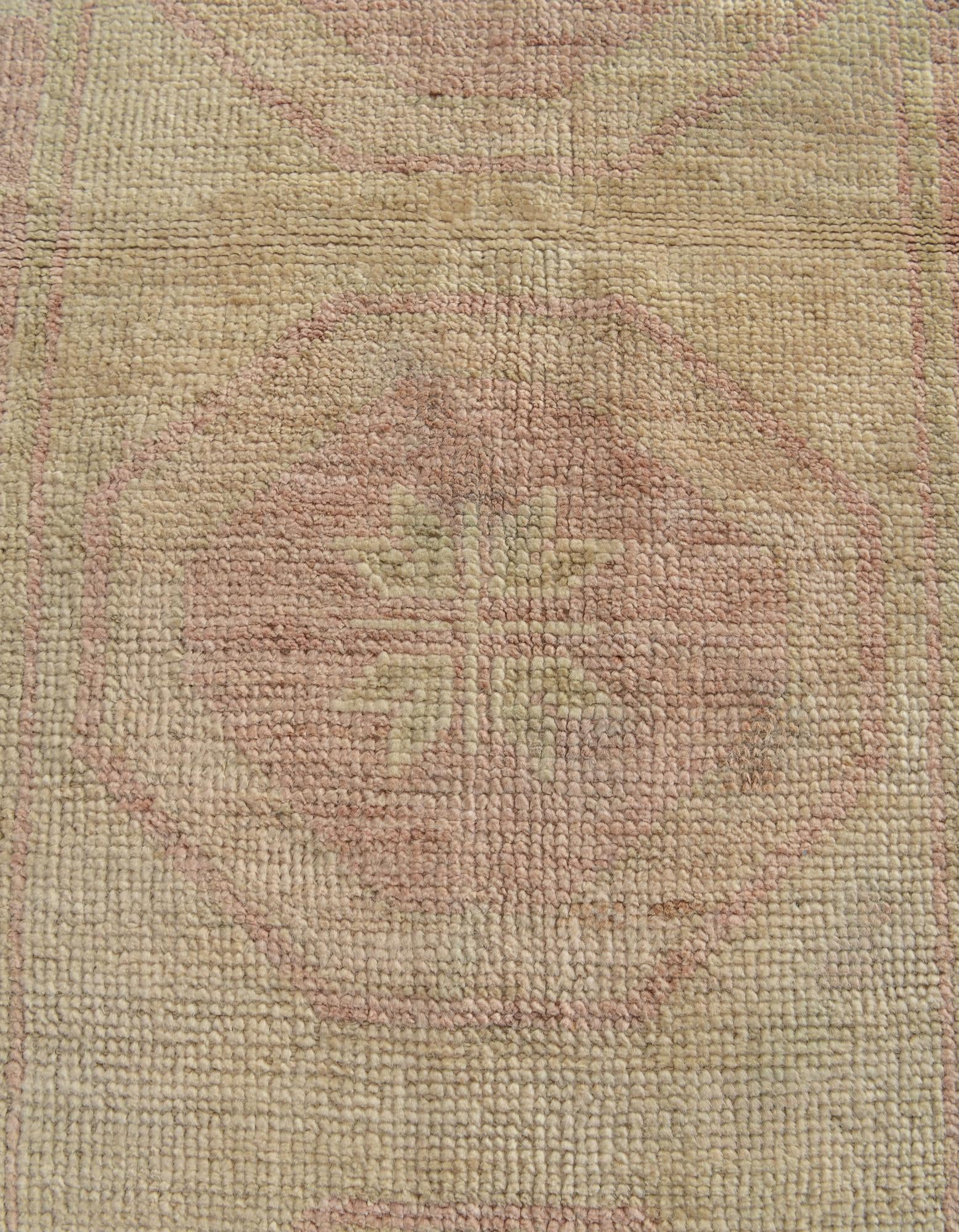 2' 10 x 8' 5 Hand Knotted Oushak Wool Runner Rug