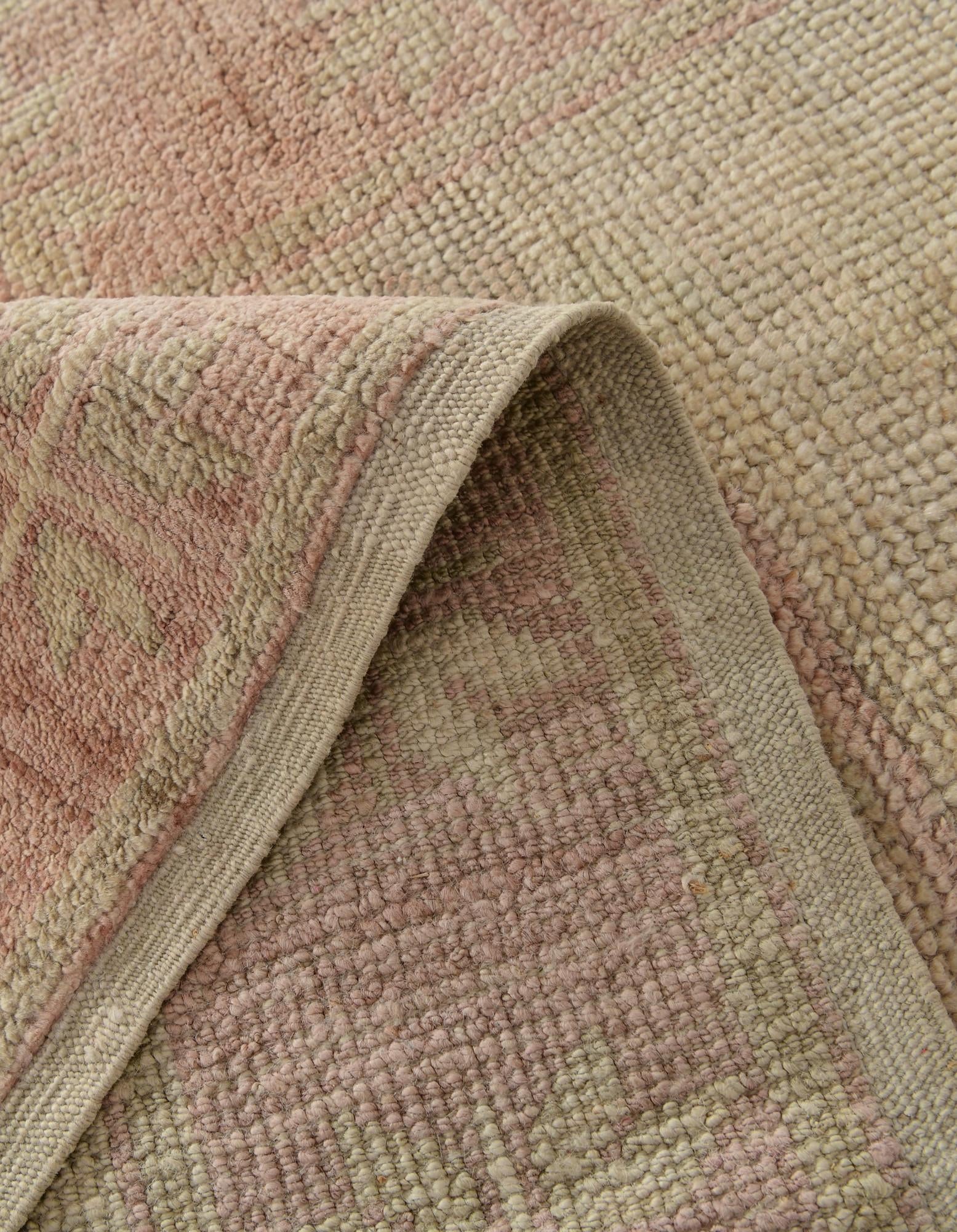 2' 10 x 8' 5 Hand Knotted Oushak Wool Runner Rug