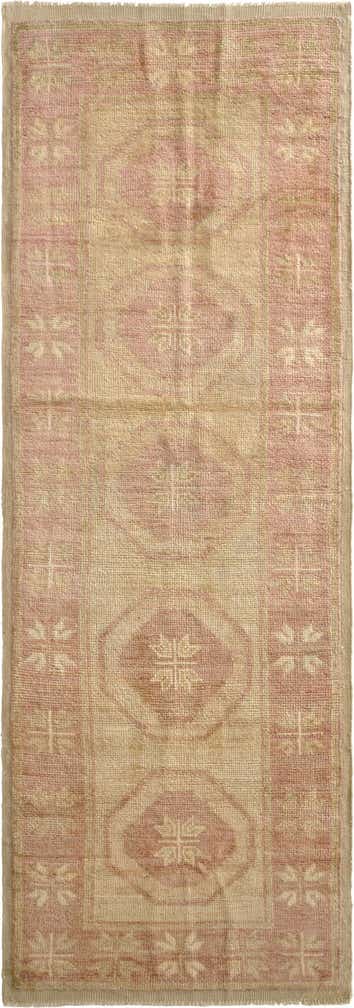 2' 10 x 8' 5 Hand Knotted Oushak Wool Runner Rug