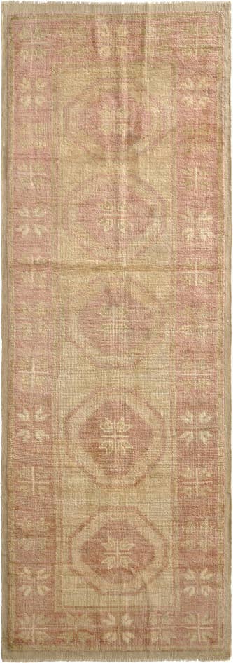 Detail image of 2' 10 x 8' 5 Hand Knotted Oushak Wool Runner Rug