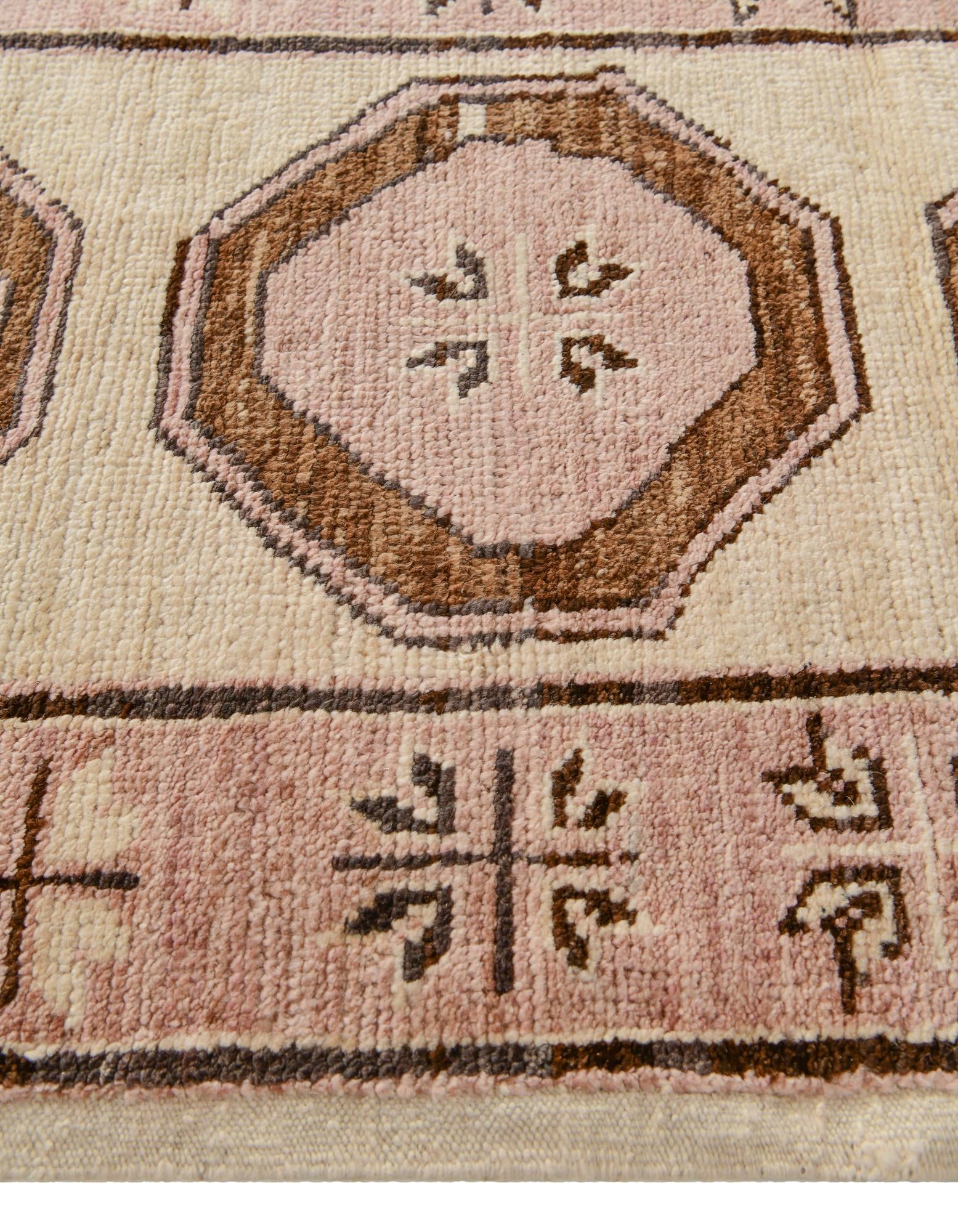 2' 9 x 9' 2 Hand Knotted Oushak Wool Runner Rug
