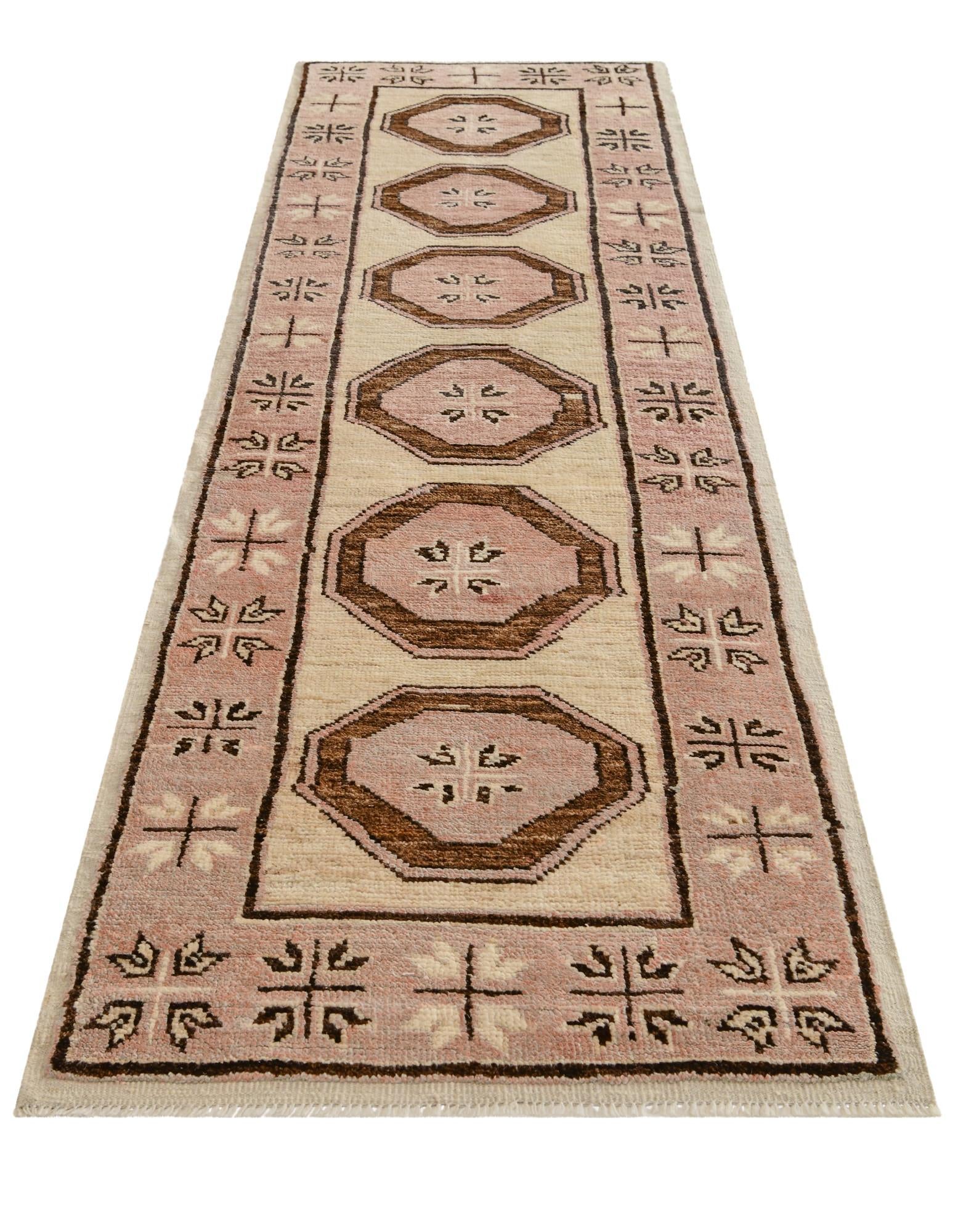 2' 9 x 9' 2 Hand Knotted Oushak Wool Runner Rug