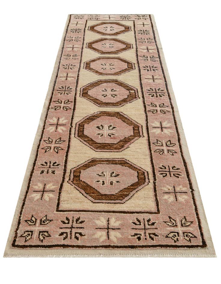 Detail image of 2' 9 x 9' 2 Hand Knotted Oushak Wool Runner Rug
