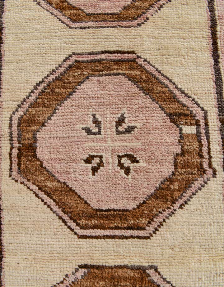 2' 9 x 9' 2 Hand Knotted Oushak Wool Runner Rug