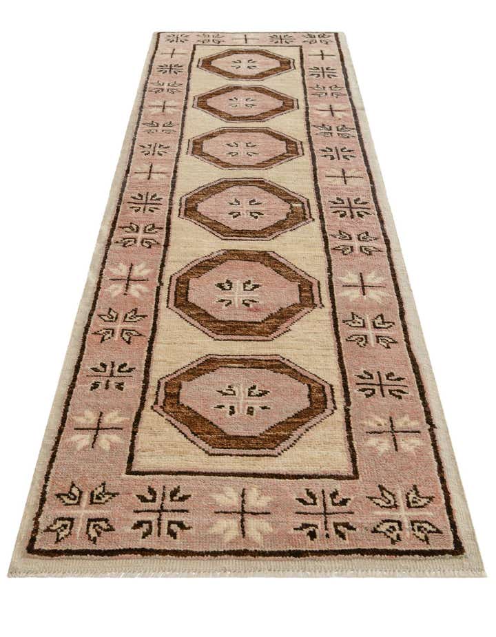 2' 9 x 9' 2 Hand Knotted Oushak Wool Runner Rug