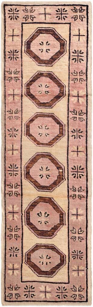 2' 9 x 9' 2 Hand Knotted Oushak Wool Runner Rug