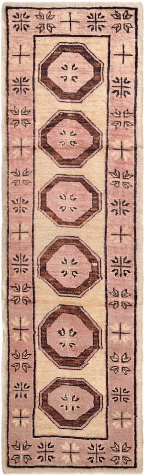Detail image of 2' 9 x 9' 2 Hand Knotted Oushak Wool Runner Rug