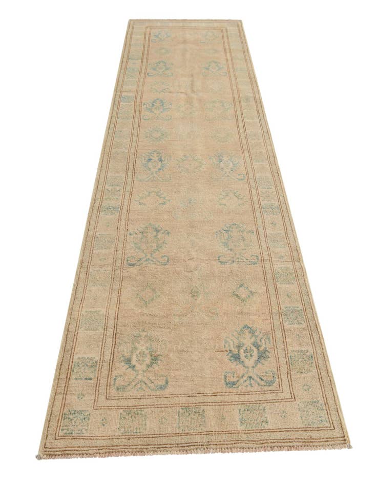 Detail image of 2' 6 x 9' 4 Hand Knotted Oushak Wool Runner Rug