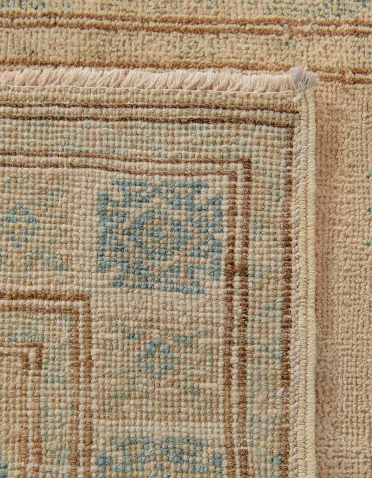 Detail image of 2' 6 x 9' 4 Hand Knotted Oushak Wool Runner Rug