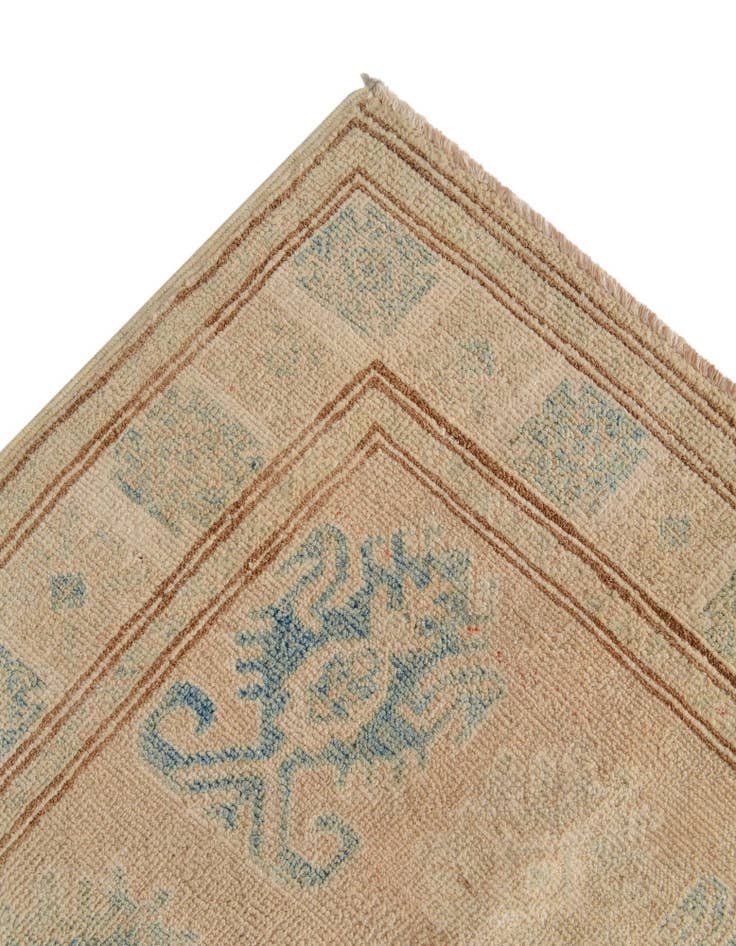 Detail image of 2' 6 x 9' 4  Hand Knotted Oushak Wool Runner Rug