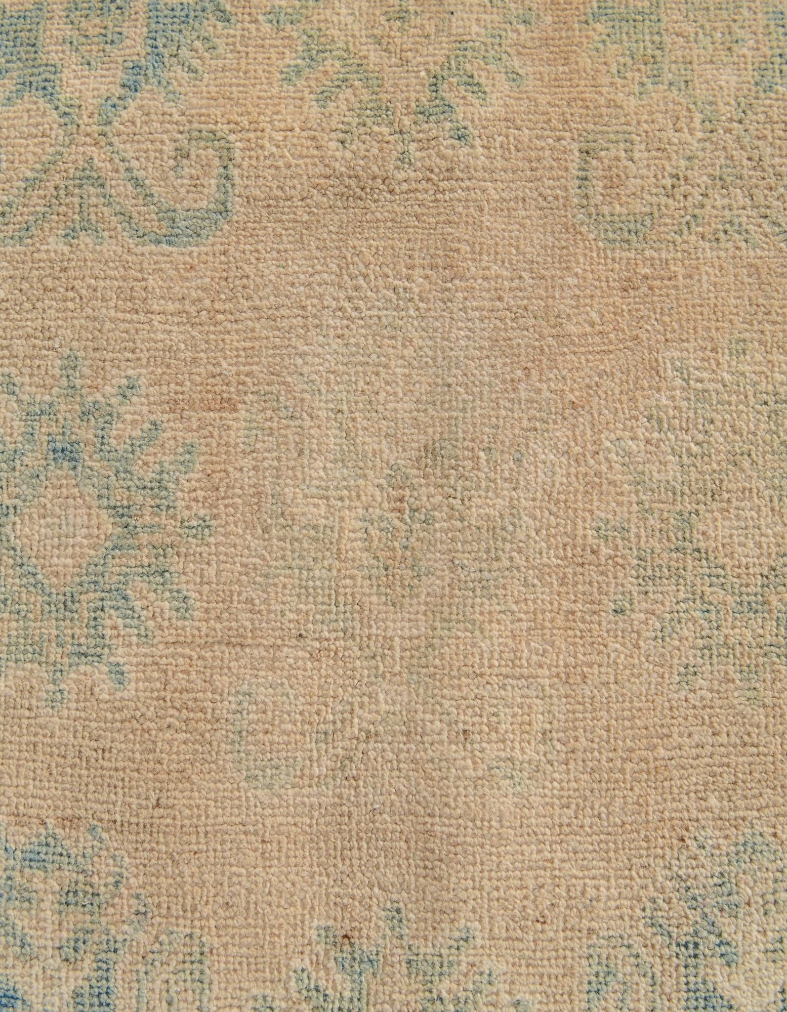 2' 6 x 9' 4 Hand Knotted Oushak Wool Runner Rug