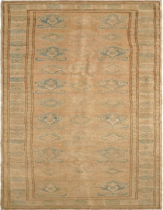 Detail image of 2' 6 x 9' 4 Hand Knotted Oushak Wool Runner Rug