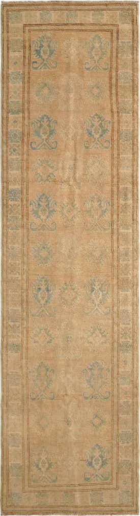 2' 6 x 9' 4 Hand Knotted Oushak Wool Runner Rug