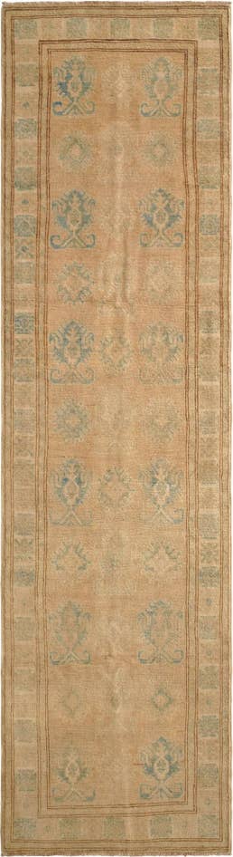 Detail image of 2' 6 x 9' 4 Hand Knotted Oushak Wool Runner Rug