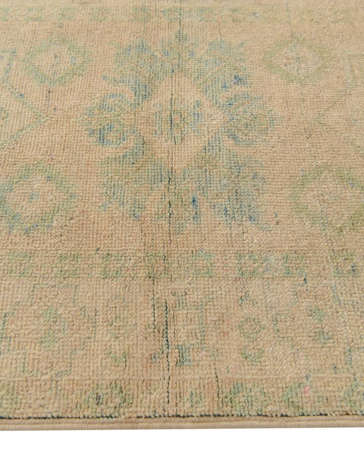 Detail image of 1' 11 x 5' 11  Hand Knotted Oushak Wool Runner Rug