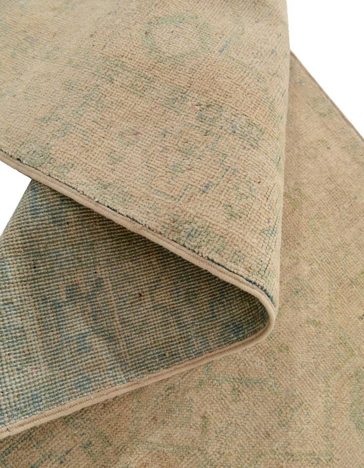 Detail image of 1' 11 x 5' 11  Hand Knotted Oushak Wool Runner Rug