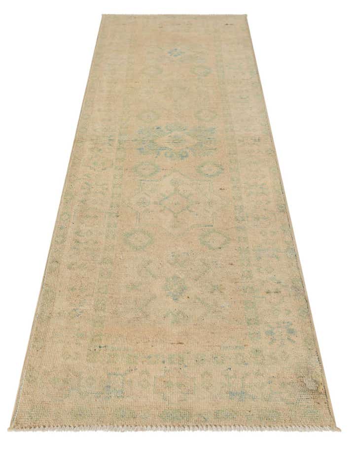1' 11 x 5' 11 Hand Knotted Oushak Wool Runner Rug