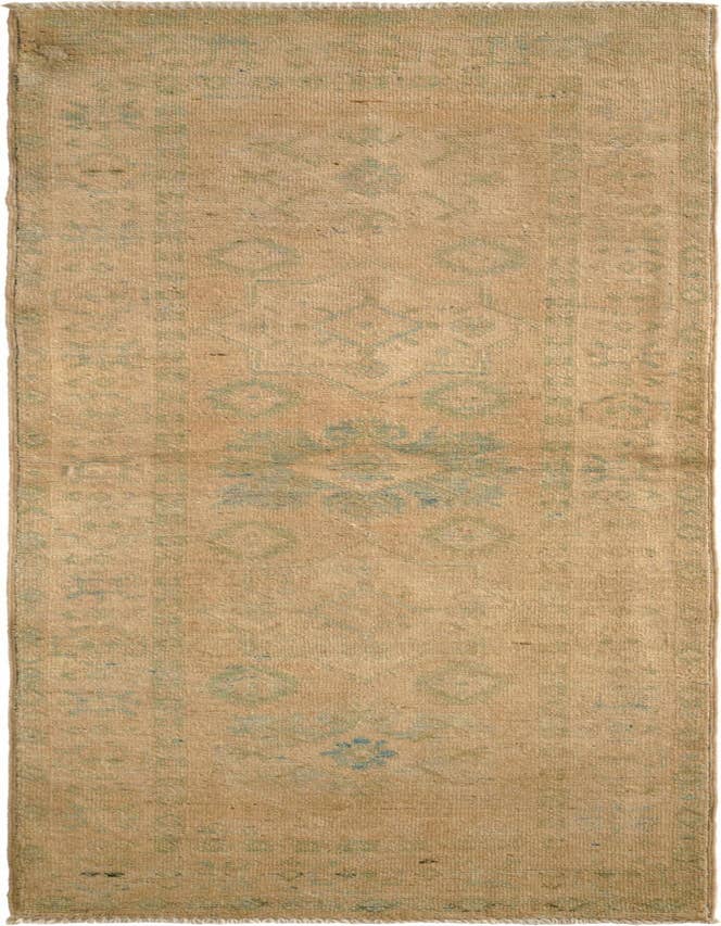 Detail image of 1' 11 x 5' 11 Hand Knotted Oushak Wool Runner Rug