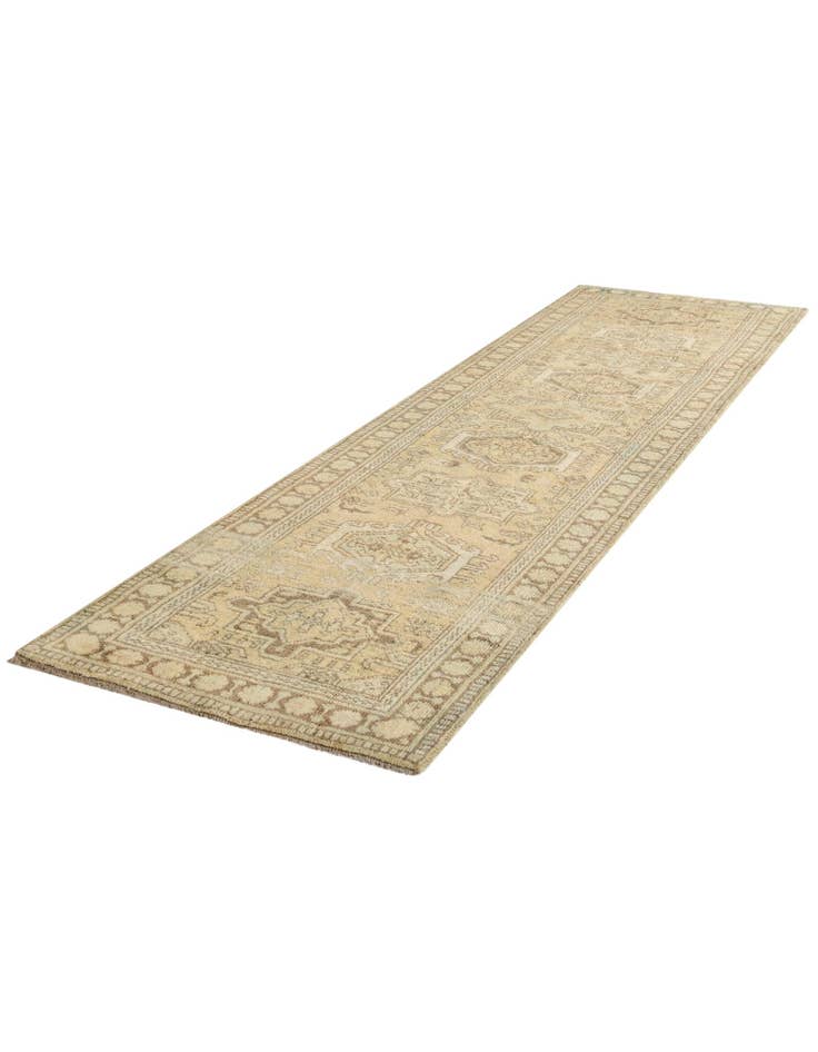 Detail image of 2' 6 x 9' 6  Hand Knotted Oushak Wool Runner Rug