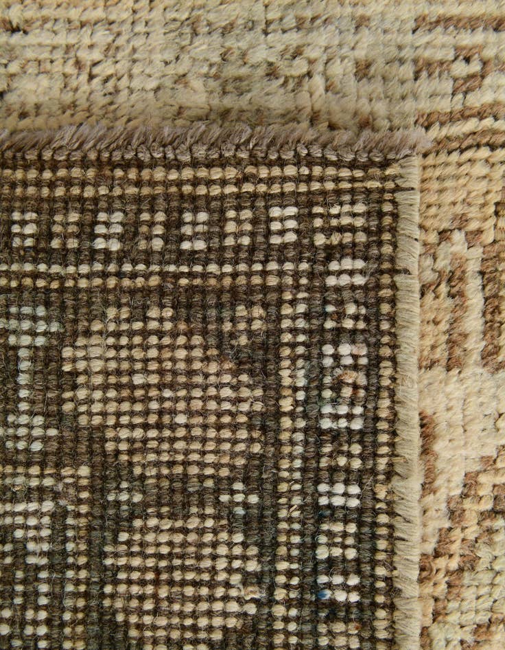 Detail image of 2' 6 x 9' 6 Hand Knotted Oushak Wool Runner Rug