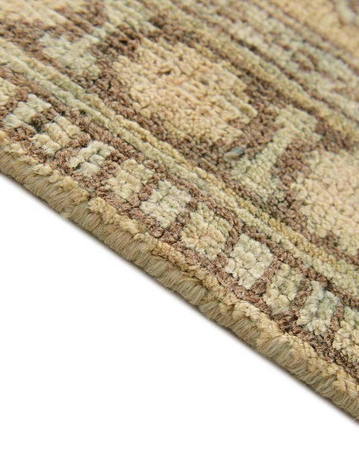 Detail image of 2' 6 x 9' 6 Hand Knotted Oushak Wool Runner Rug