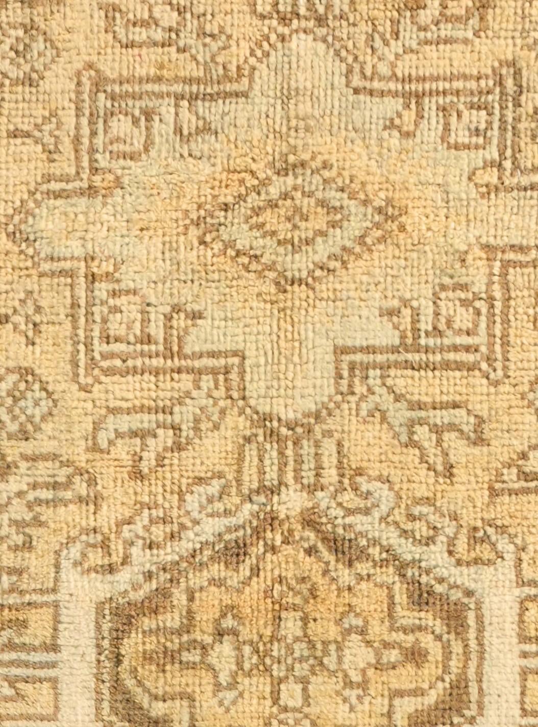 2' 6 x 9' 6 Hand Knotted Oushak Wool Runner Rug