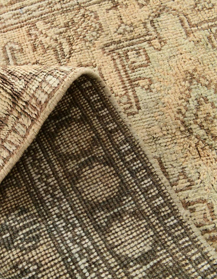 Detail image of 2' 6 x 9' 6  Hand Knotted Oushak Wool Runner Rug