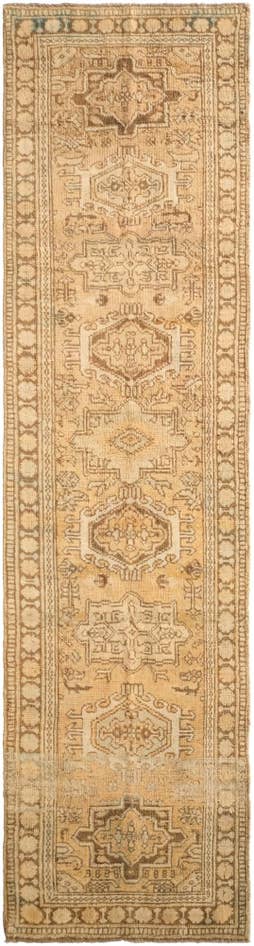 Detail image of 2' 6 x 9' 6 Hand Knotted Oushak Wool Runner Rug