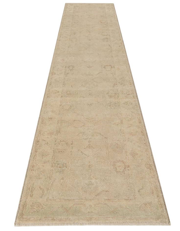 Detail image of 2' 9 x 12' 11 Hand Knotted Oushak Wool Runner Rug