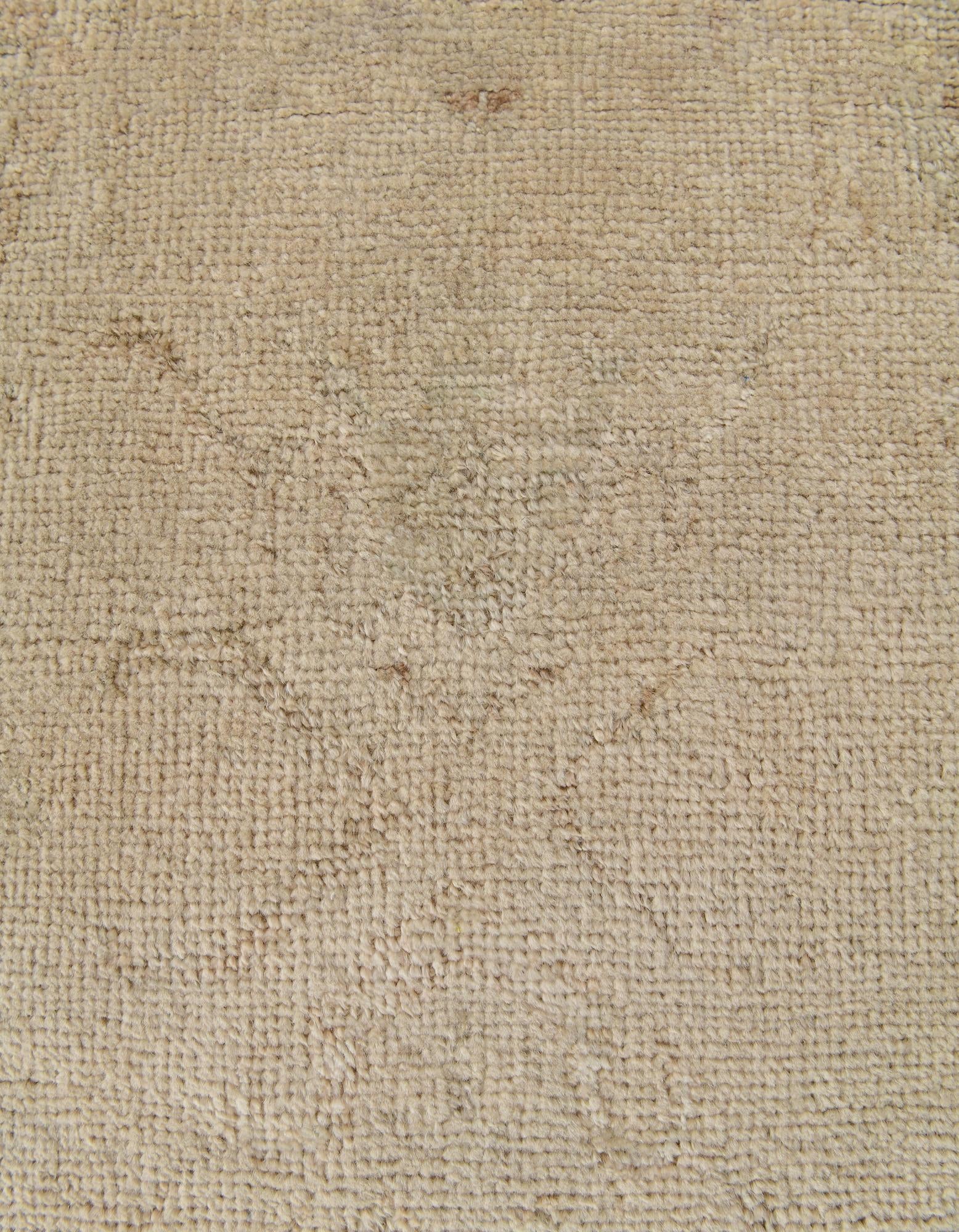 2' 9 x 12' 11 Hand Knotted Oushak Wool Runner Rug
