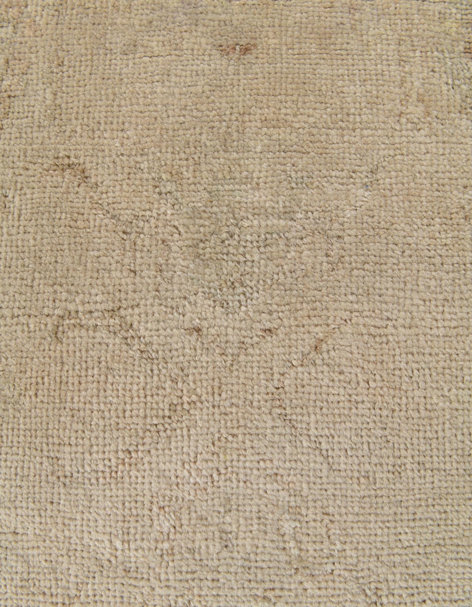 2' 9 x 12' 11 Hand Knotted Oushak Wool Runner Rug