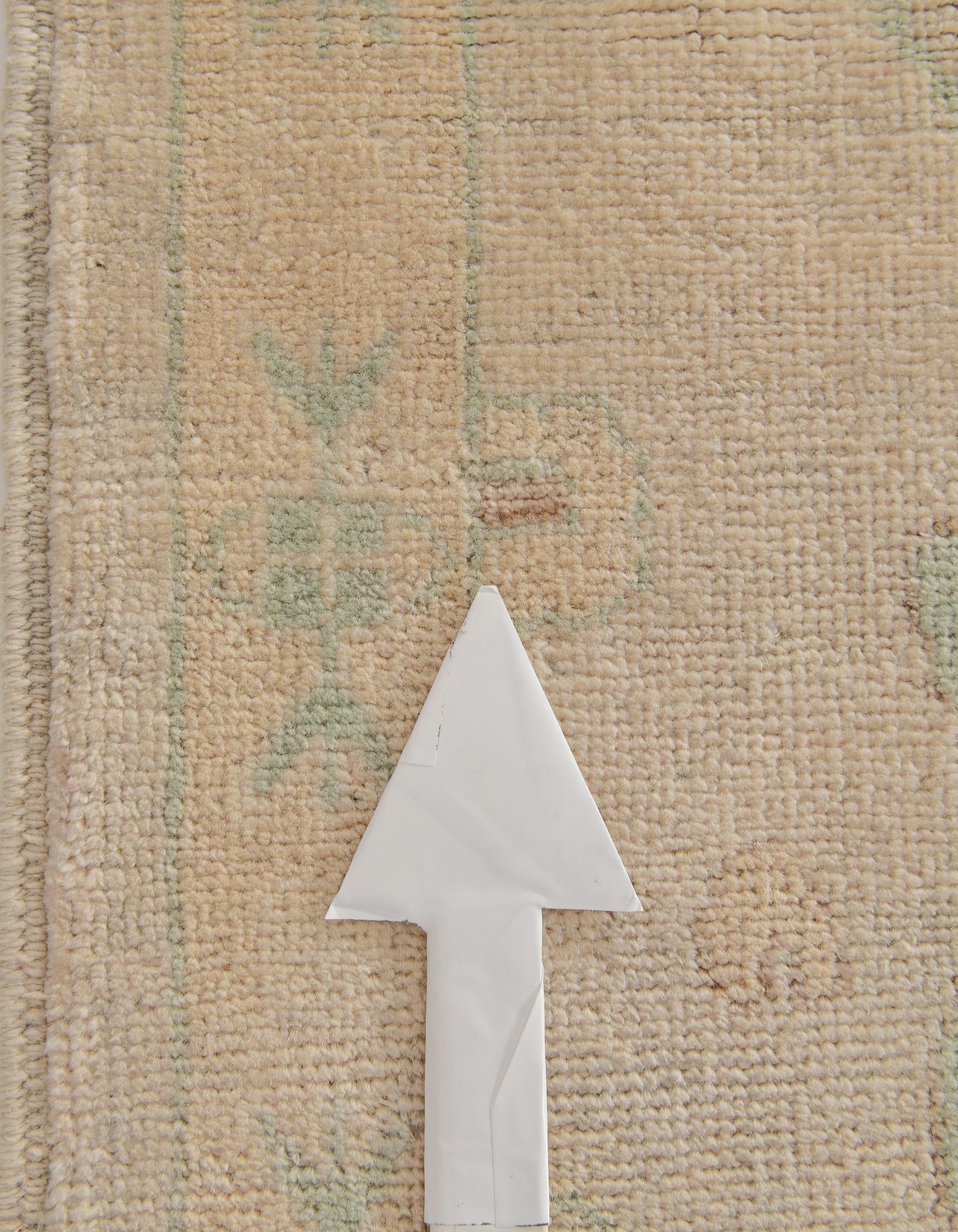 2' 8 x 13' 1 Hand Knotted Oushak Wool Runner Rug