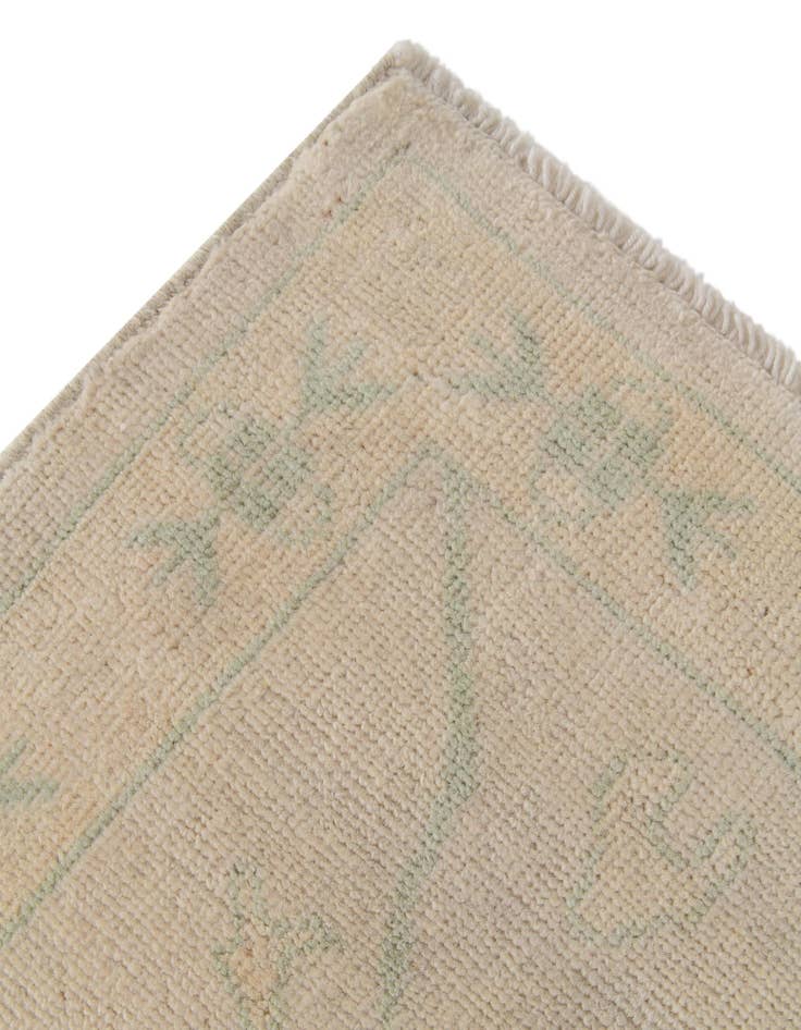 Detail image of 2' 8 x 13' 1 Hand Knotted Oushak Wool Runner Rug