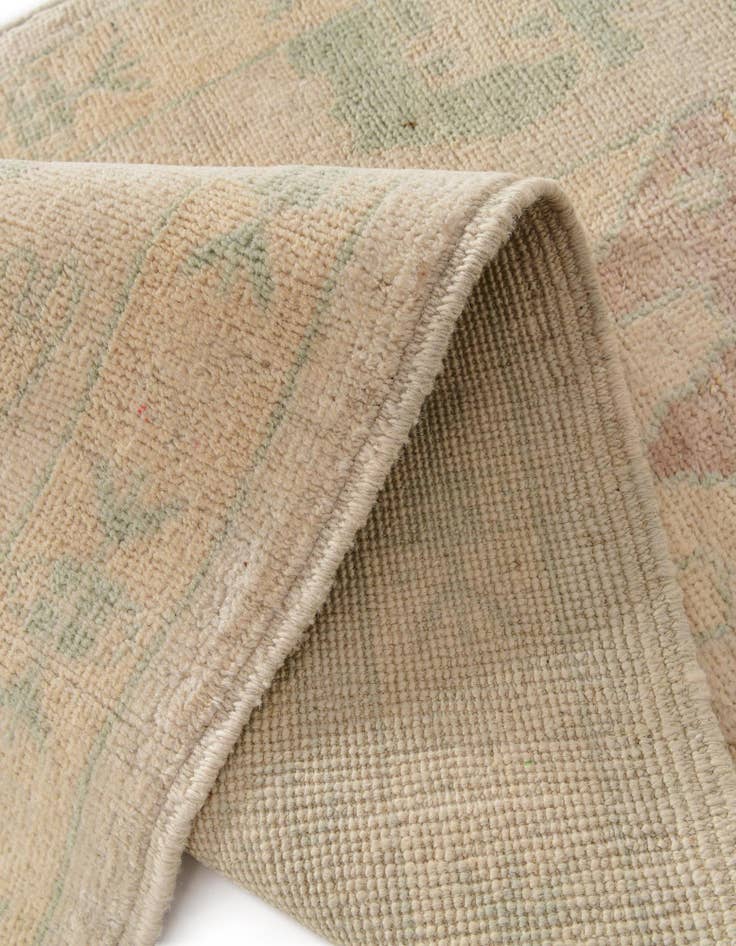 Detail image of 2' 8 x 13' 1  Hand Knotted Oushak Wool Runner Rug