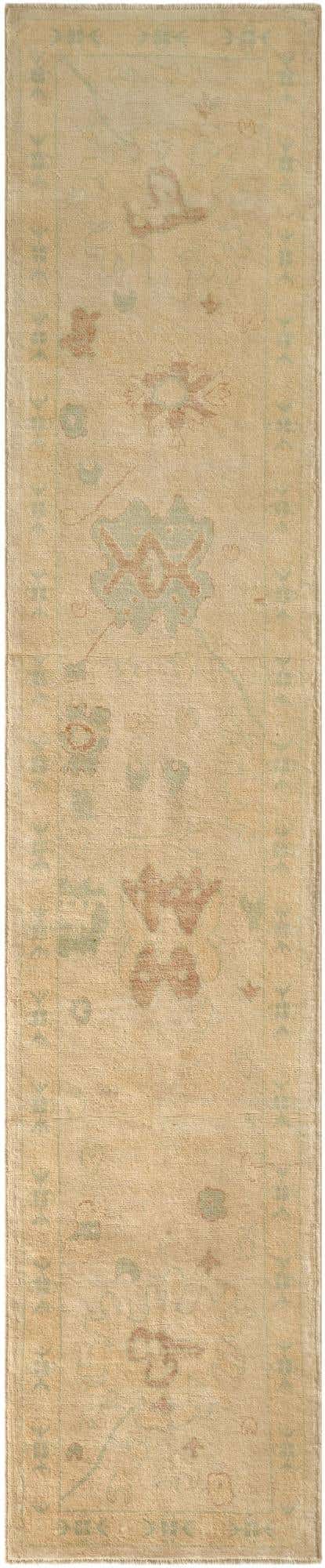 2' 8 x 13' 1 Hand Knotted Oushak Wool Runner Rug