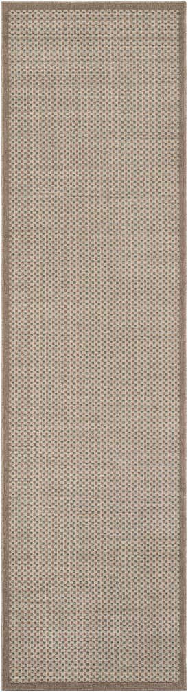 2' 7 x 10' Easy-Clean Border Indoor / Outdoor Runner Rug