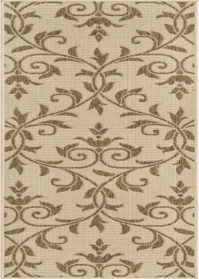 2' 2 x 6' Easy-Clean Botanical Indoor / Outdoor Runner Rug