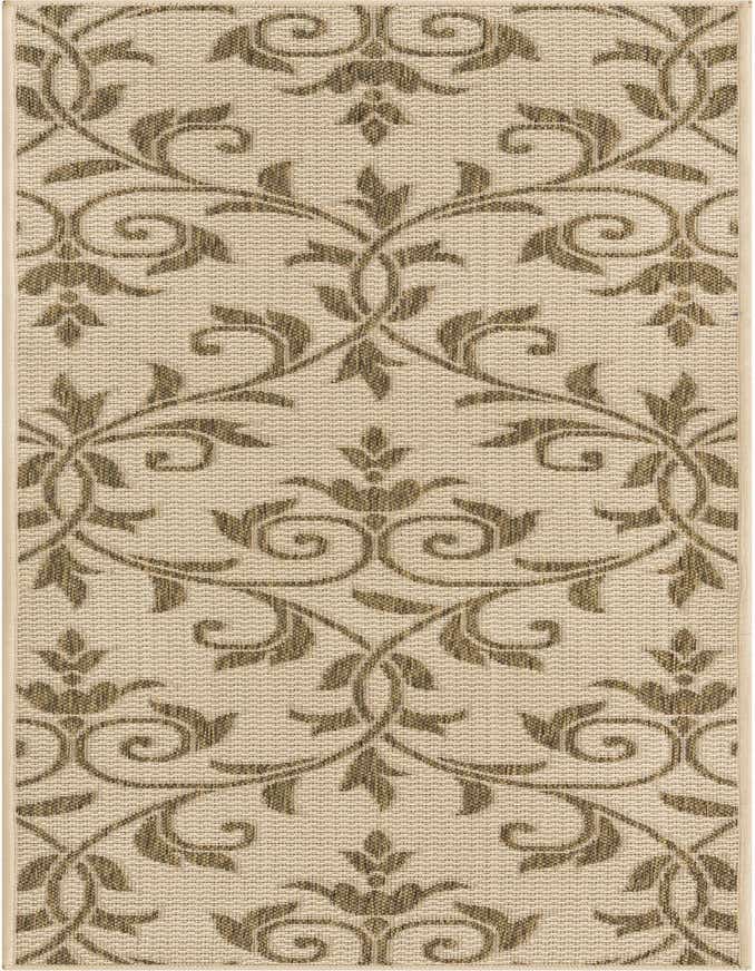 2' 2 x 6' Easy-Clean Botanical Indoor / Outdoor Runner Rug