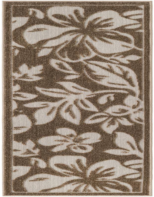 Detail image of 2' x 6' Easy-Clean Botanical Indoor / Outdoor Runner Rug