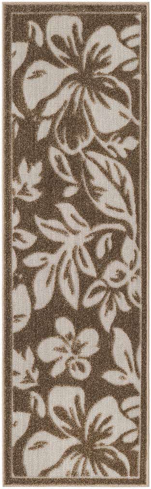 2' x 6' Easy-Clean Botanical Indoor / Outdoor Runner Rug