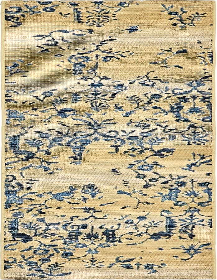 2' x 6' Easy-Clean Botanical Indoor / Outdoor Runner Rug