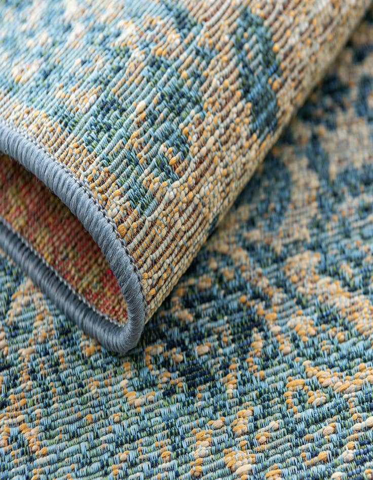 Detail image of 2' x 6'  Washable Botanical Indoor / Outdoor Runner Rug