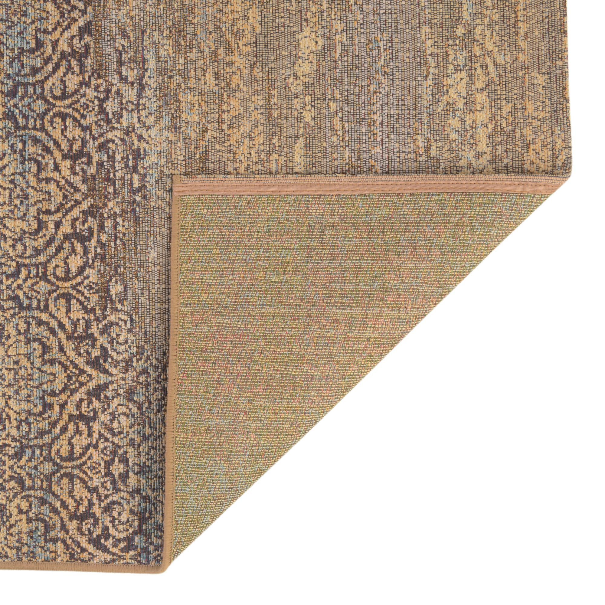 2' 7 x 5' 3 Easy-Clean Botanical Indoor / Outdoor Runner Rug