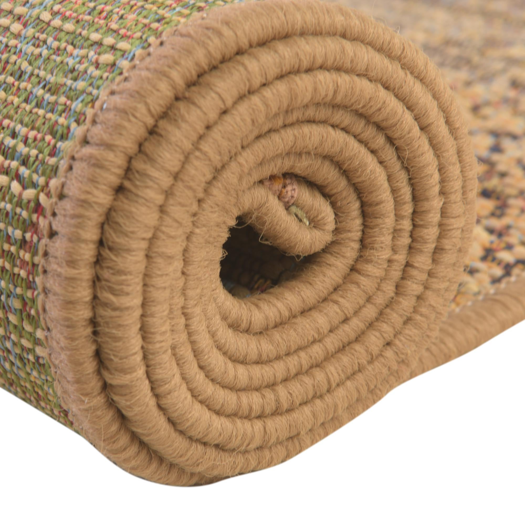 2' 7 x 5' 3 Easy-Clean Botanical Indoor / Outdoor Runner Rug