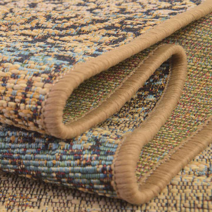 2' 7 x 5' 3 Easy-Clean Botanical Indoor / Outdoor Runner Rug