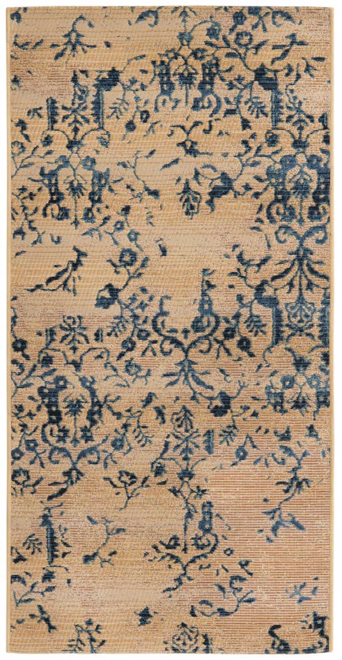 Detail image of 2' 7 x 5' 3 Easy-Clean Botanical Indoor / Outdoor Runner Rug