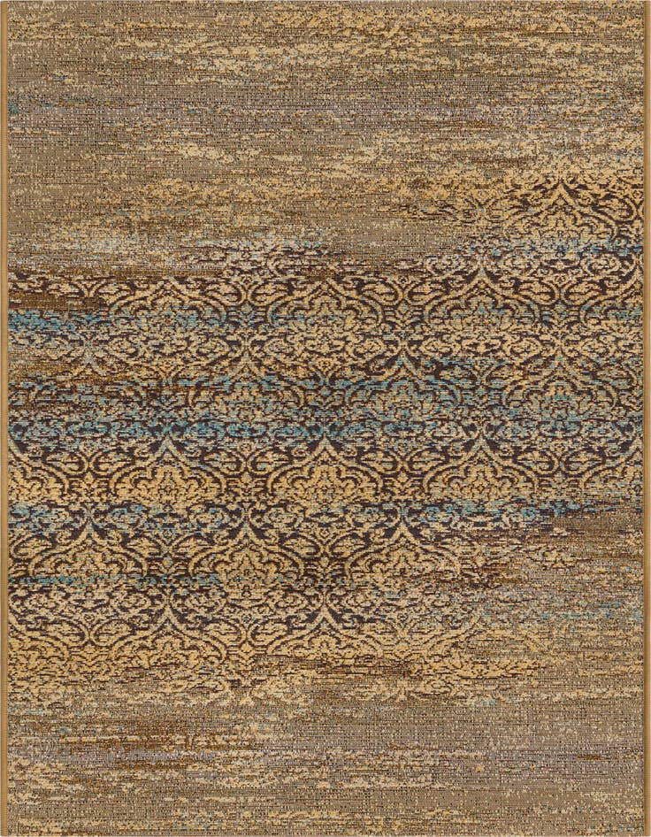 Detail image of 2' 7 x 5' 3 Easy-Clean Botanical Indoor / Outdoor Runner Rug
