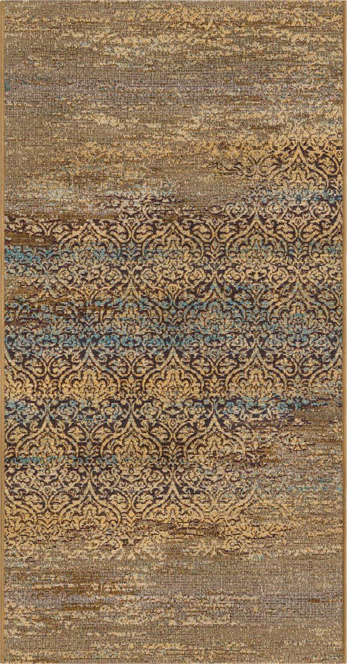 Detail image of 2' 7 x 5' 3 Easy-Clean Botanical Indoor / Outdoor Runner Rug